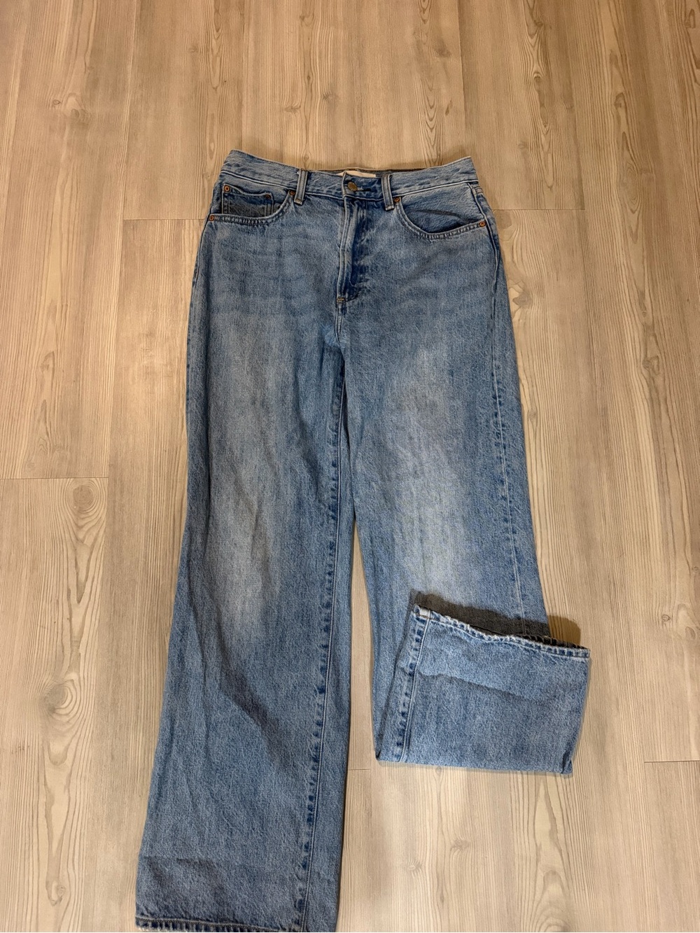Denim Forum Women's Wide-Leg Jeans - Light Blue Wash